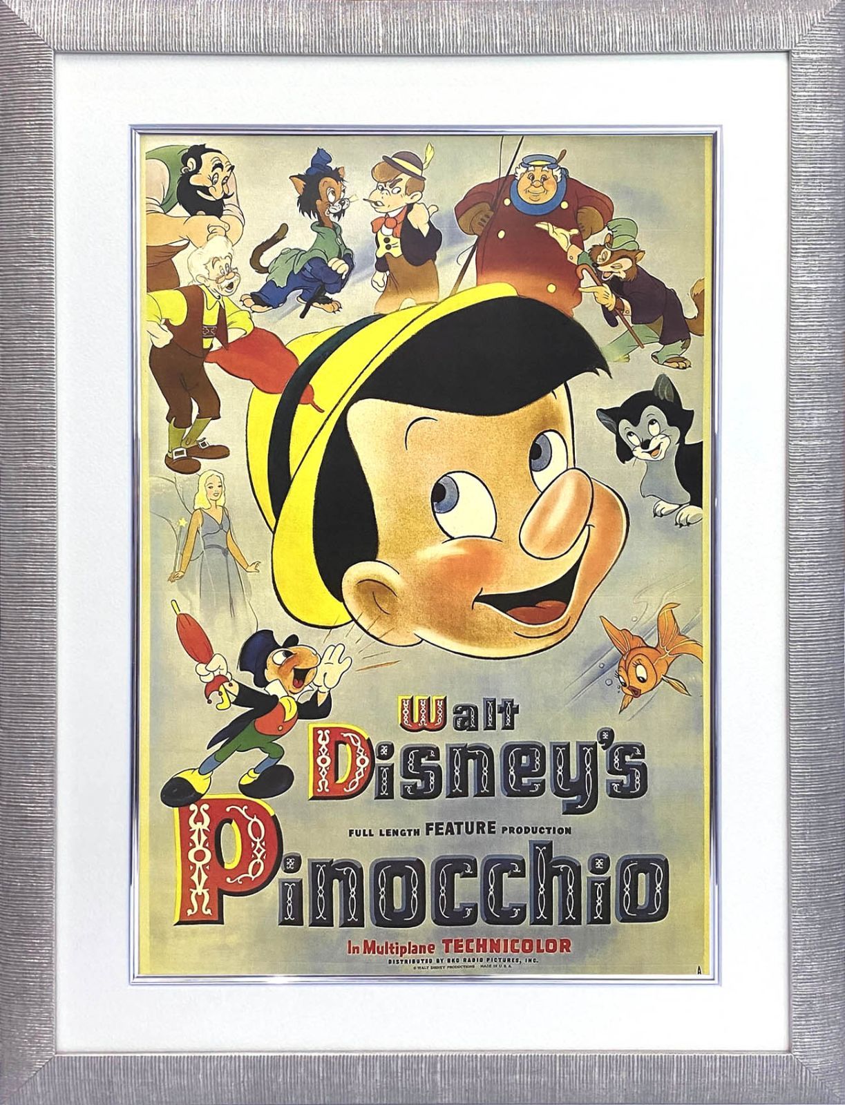 売れ筋 ディズニー「ウォルト ディズニー/ピノキオ」展示用フック付