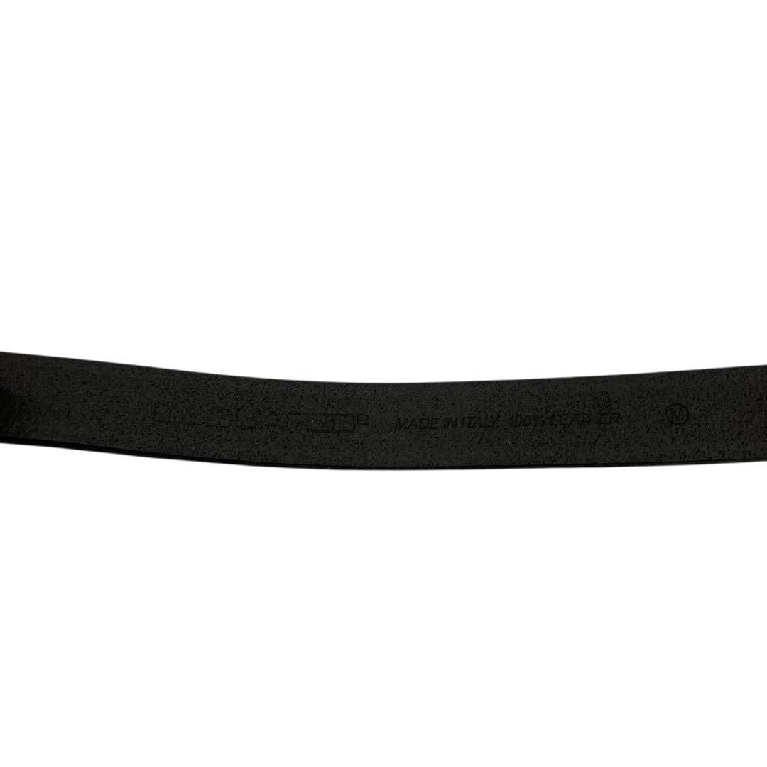 未使用 2149 DSQUARED2 ベルト レザー シルバーバックル 黒