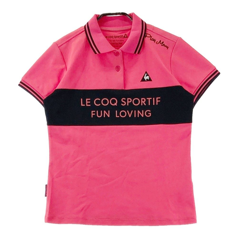 サイズ：M LE COQ GOLF ルコックゴルフ  半袖ポロシャツ  ピンク系 [240101363094]# ゴルフウェア レディース ストスト