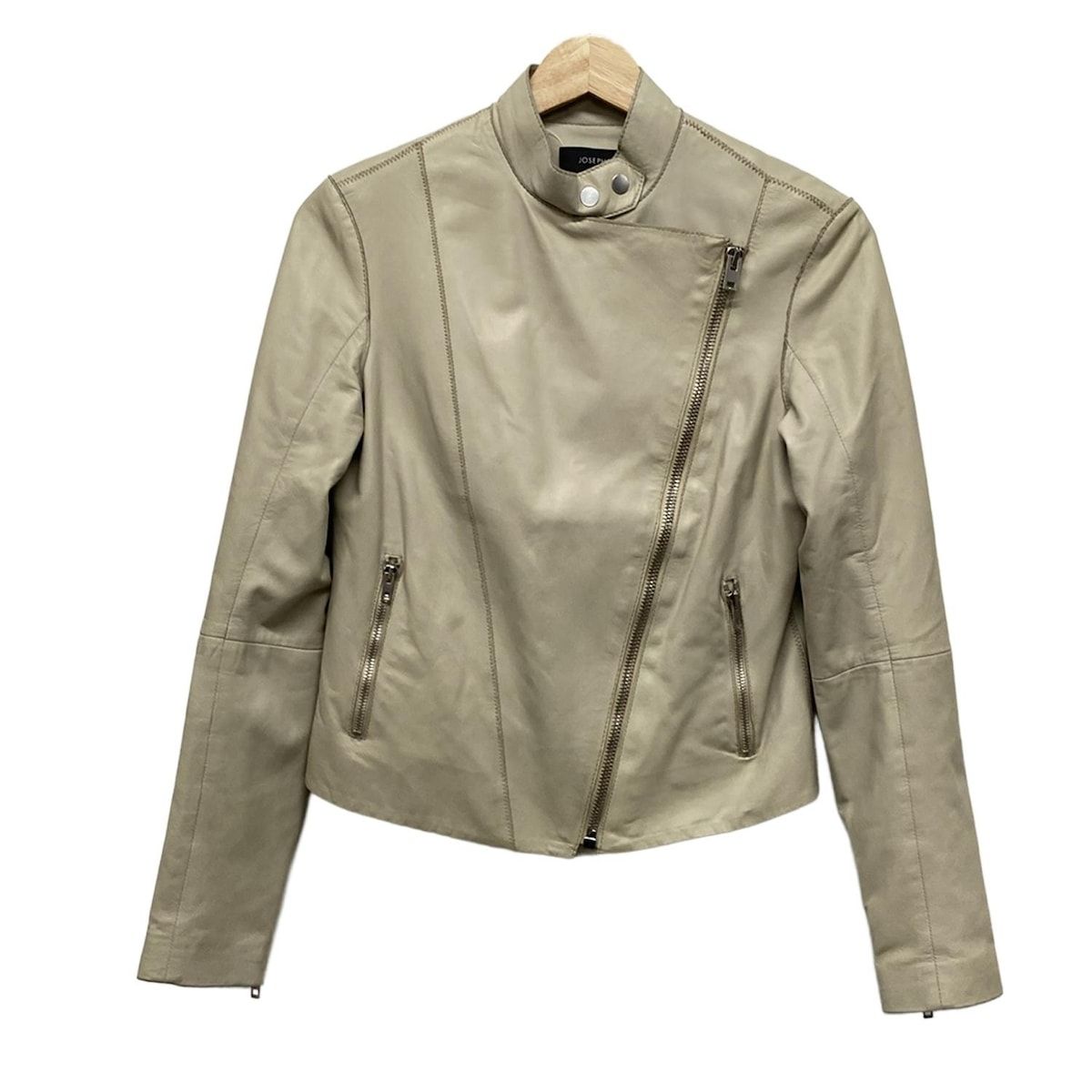 JOSEPH ジョセフ ライダースジャケット サイズ36 M レディース - ベージュ 長袖 ジップアップ 春 秋