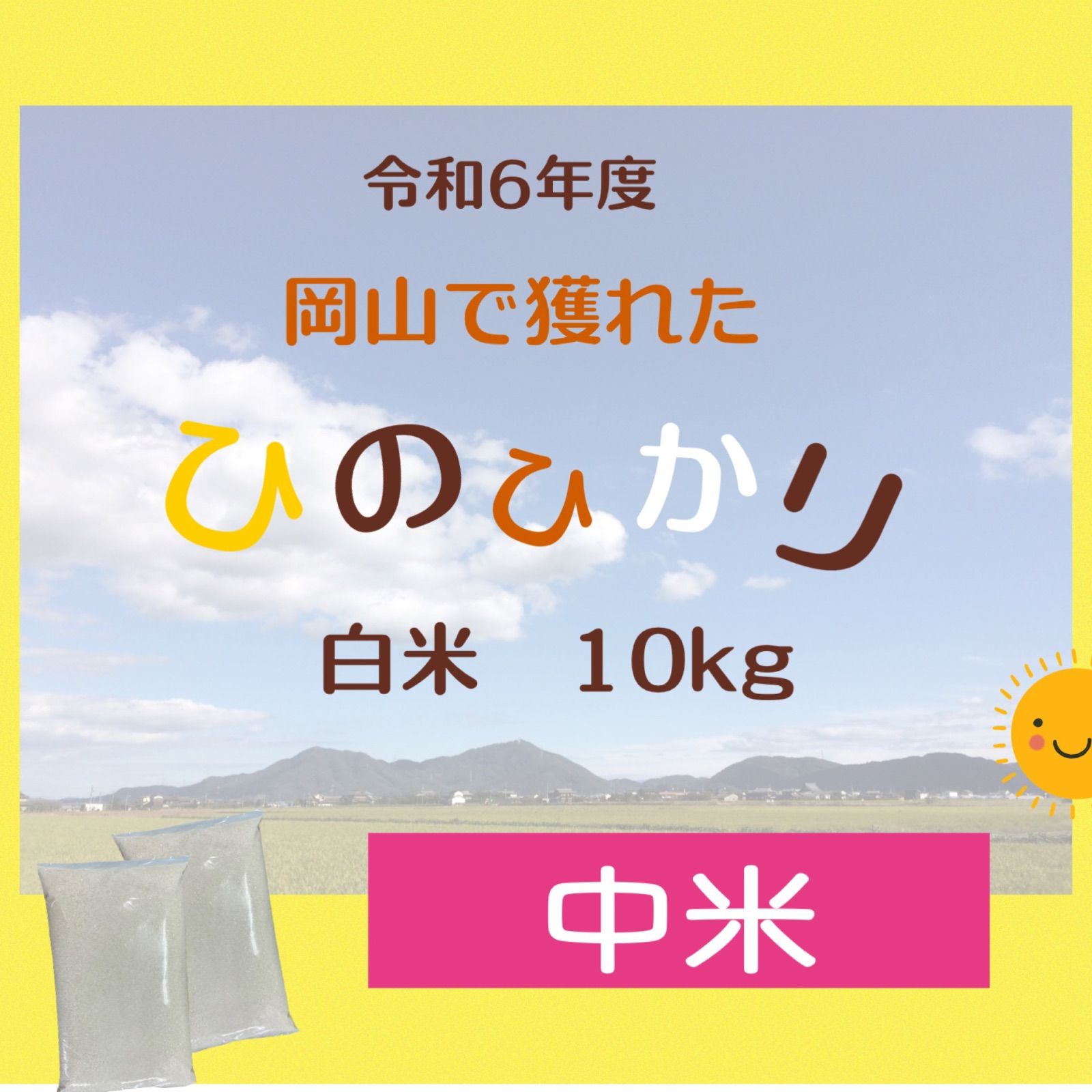 中米 生産者直送 令和６年度 岡山県産 ひのひかり 白米 10キロ