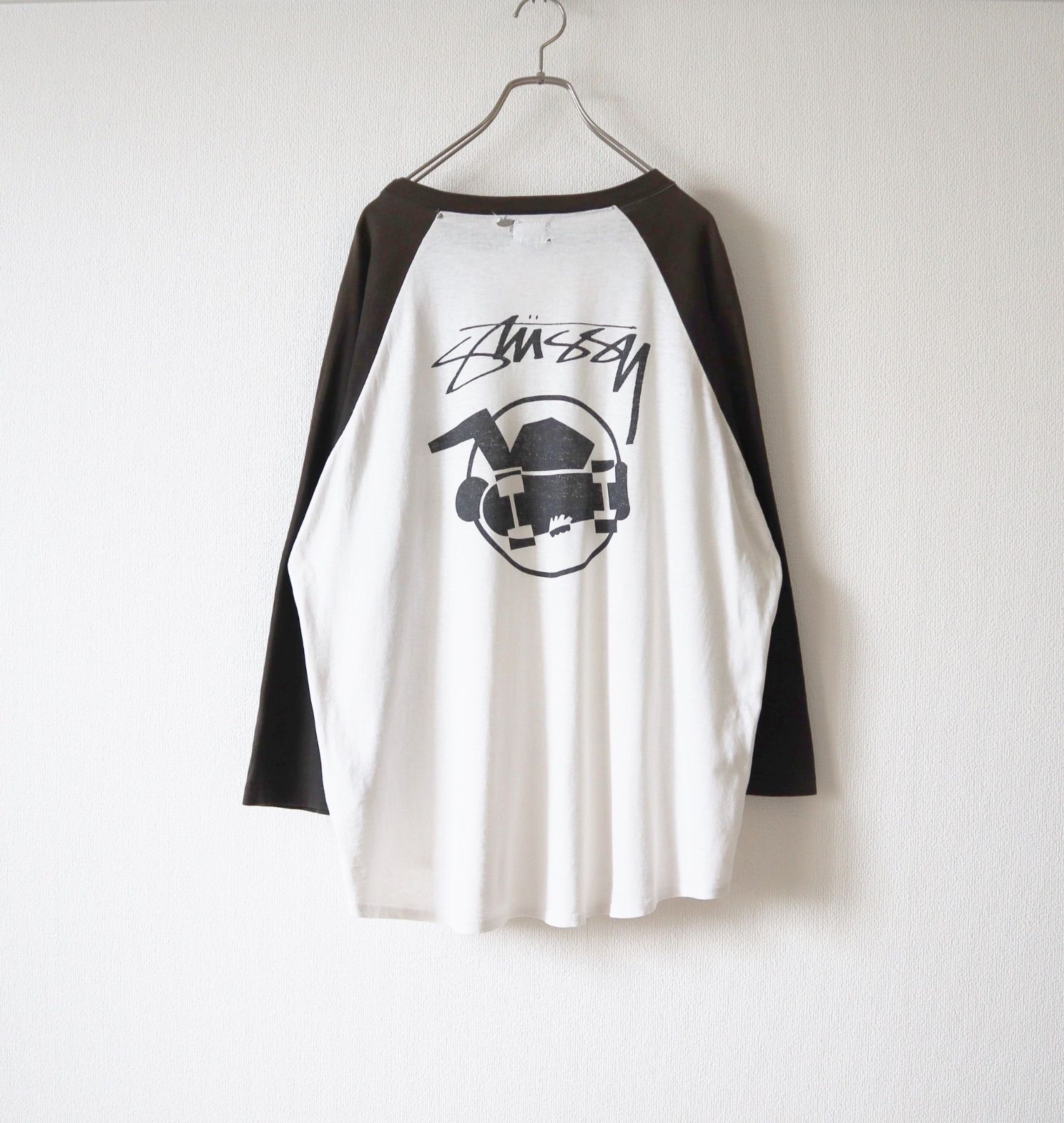 90's OLD STUSSY raglan sleeve T-shirt made in USA - Piggys vintage