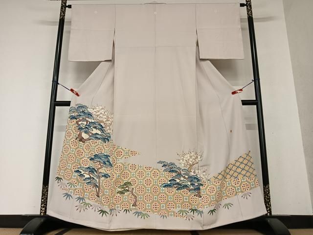 平和屋着物○本加賀友禅作家 村上堅正 色留袖 蜀江花文 松竹梅