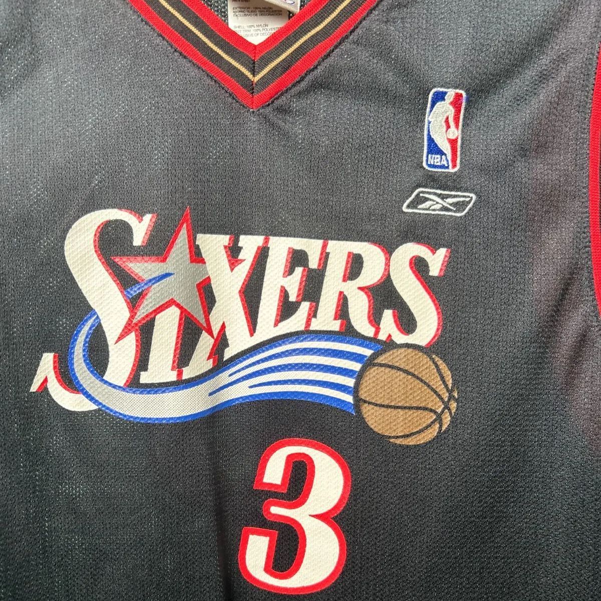 Philadelphia 76ers Reebok NBA Black and Blue Full Zip Warm