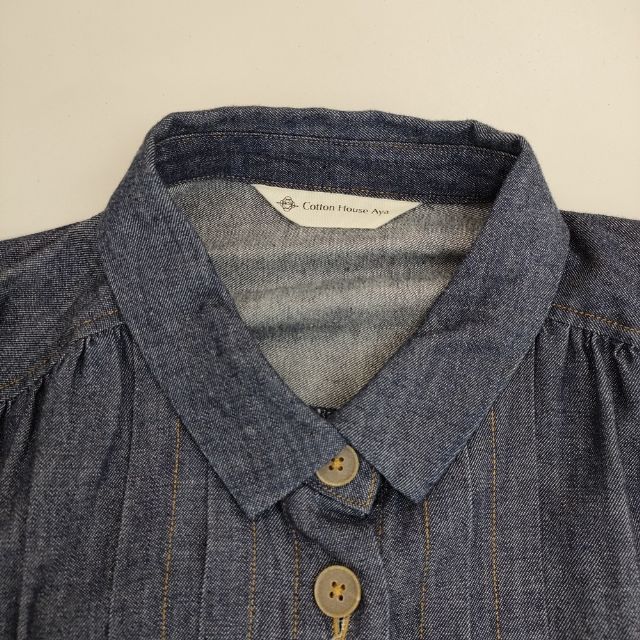 Cotton House Aya タック ワンピース コート EZMN77409GM コットン