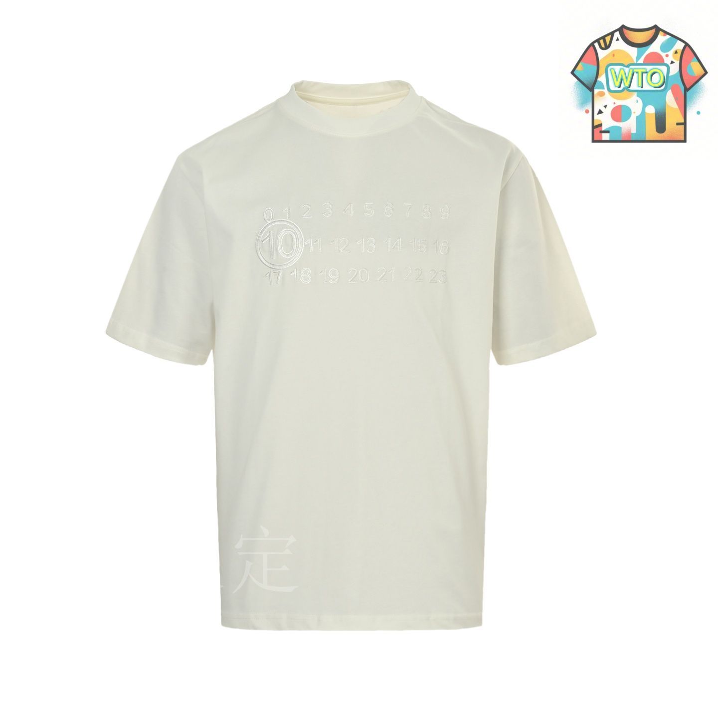 【Maison Margiela】25SS バックステッチ 半袖 Tシャツ 3P 今日特価】Maison Margiela 25ss 刺繍アルファベット T シャツ-3