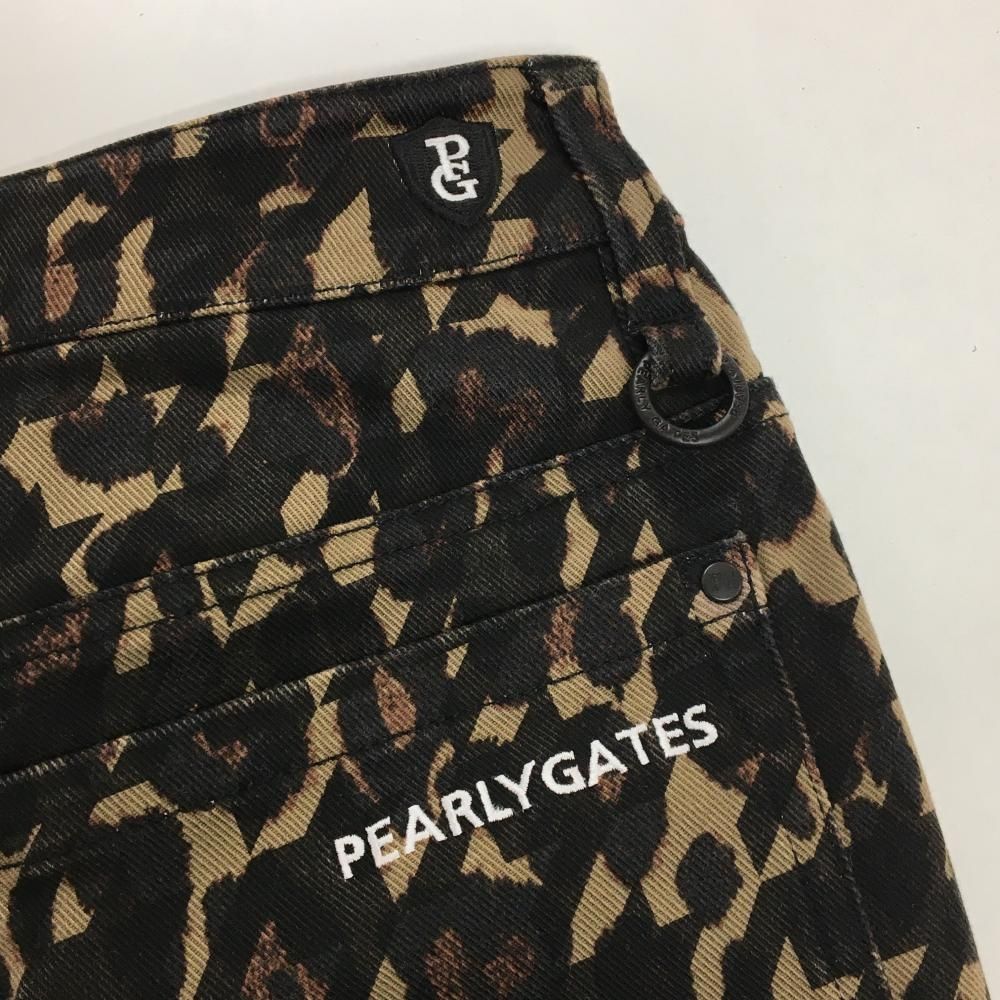 美品 パーリーゲイツ ゴルフウェア 千鳥柄パンツ 茶 サイズ5*GD1159