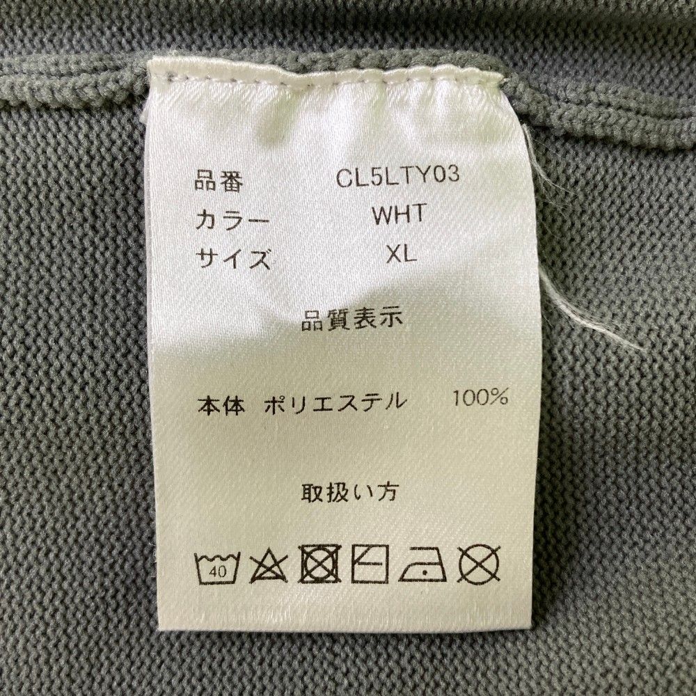 サイズ：XL CLUNK クランク 長袖ニットジャケット 総柄 ホワイト