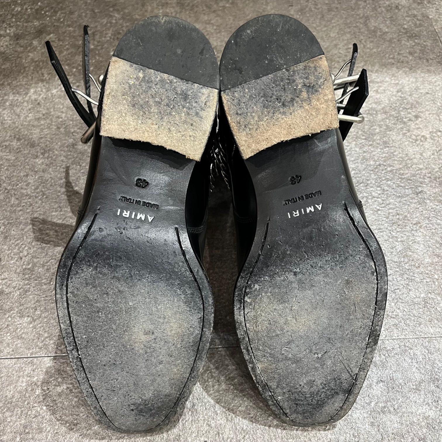 AMIRI チェーン レザー ベルト ブーツ シューズ アミリ 43 58715A 