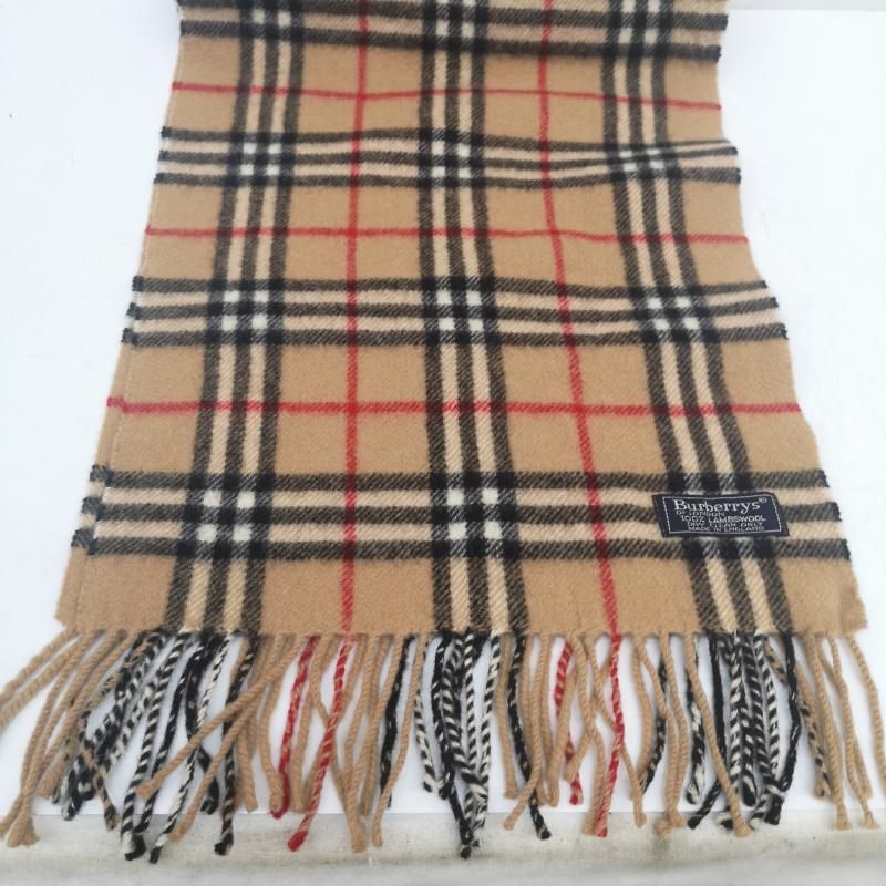 美品 イングランド製 バーバリー マフラー ノバチェック BURBERRY LONDON カシミヤ マフラー ノバチェック イングランド
