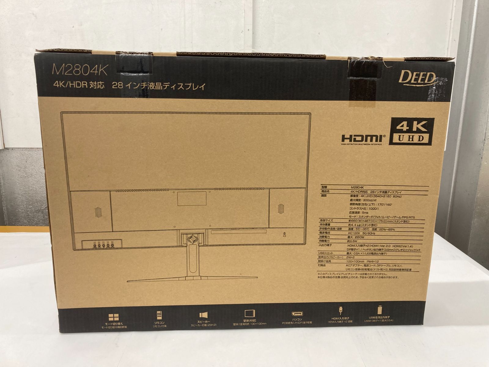 ☆未使用☆PCモニター 28インチ 超 4kパネル搭載 DC-M2804K - メルカリ