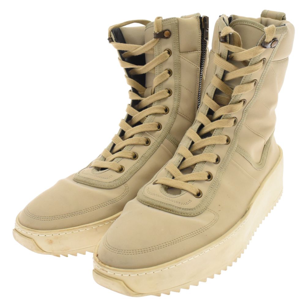 FEAR OF GOD (フィアオブゴッド) MILITARY SNEAKER ミリタリースニーカー ハイカットスニーカー シューズ ベージュ -  メルカリ