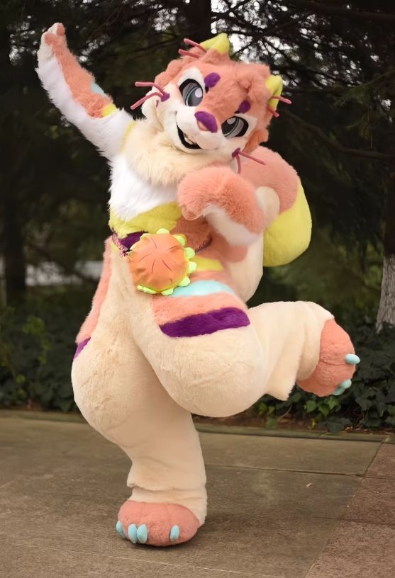 着ぐるみ ケモノ体 フルスーツ セット NO.28 リス ピンク 全身 尻尾 ケモノ ファースーツ ぬいぐるみ コスプレ コスチューム