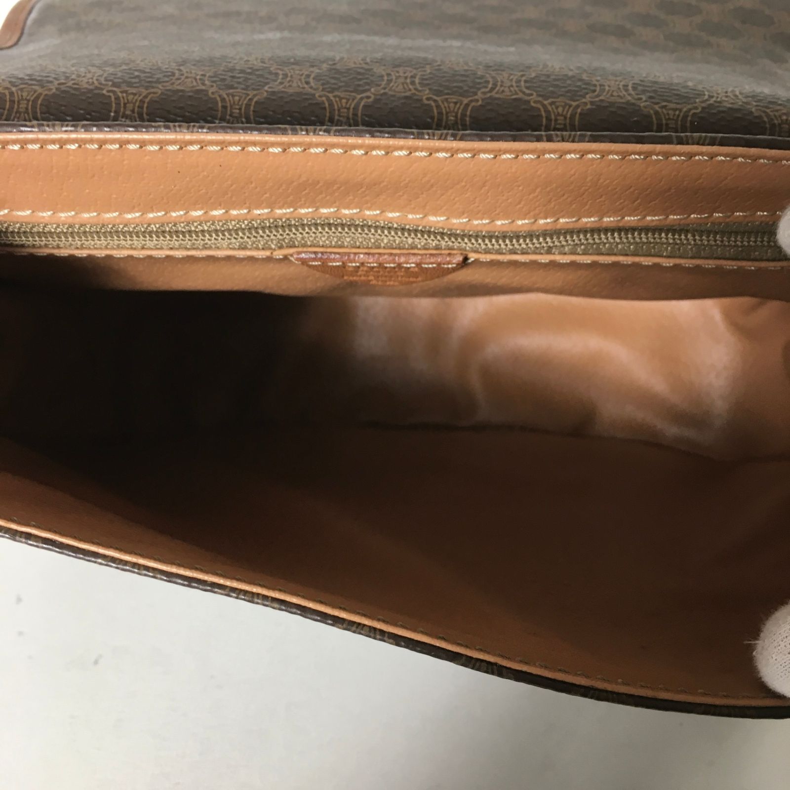 2507-207｜美品｜セリーヌ ショルダーバッグ ブラウン マカダム柄 2507-207｜美品｜セリーヌ ショルダーバッグ ブラウン マカダム