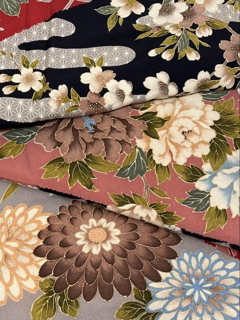 長襦袢 半衿付き やまと扱い 居敷当て付き 総柄 正絹 X553