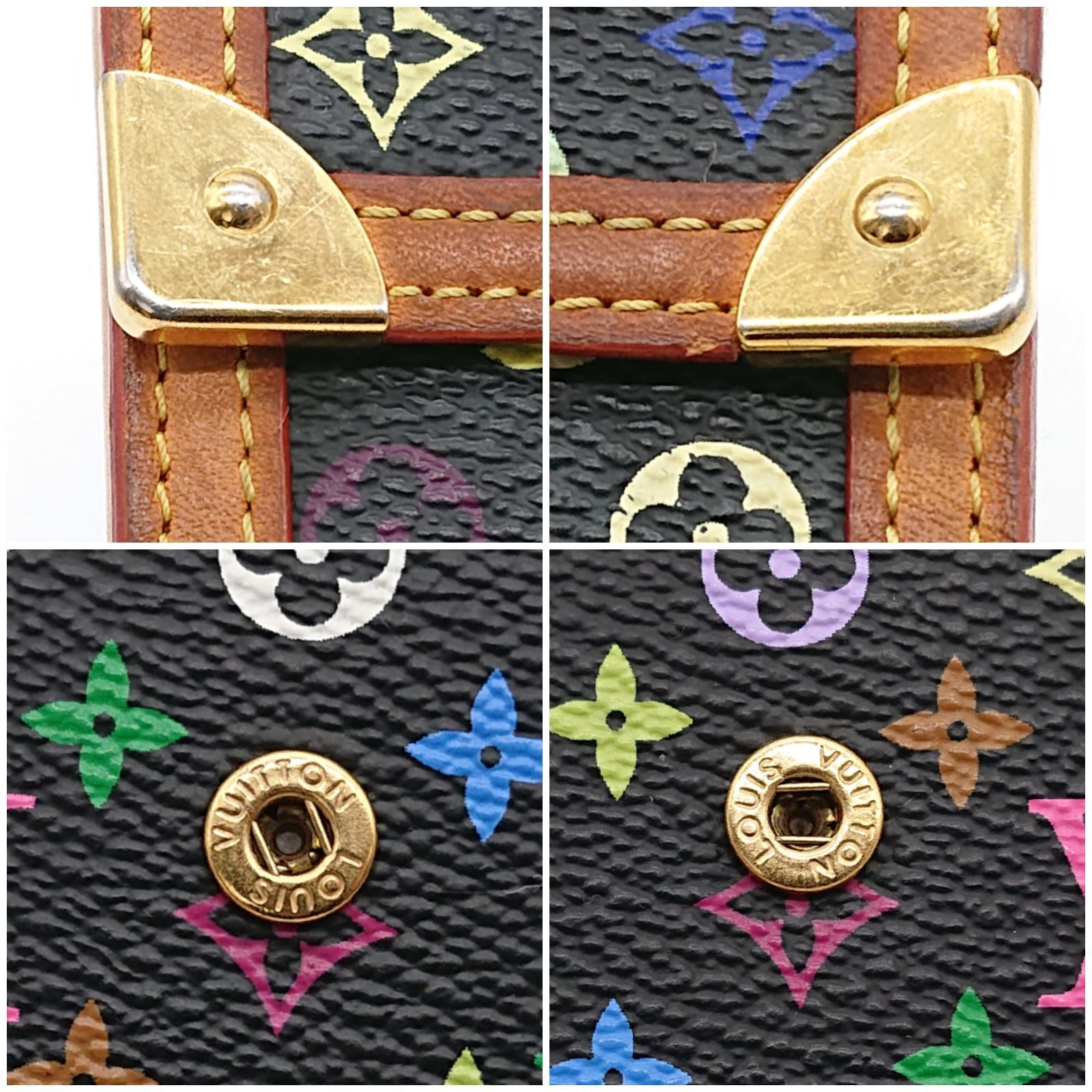 ルイ・ヴィトン ポルトモネ ビエカルト クレディ マルチカラー 黒 M92984 LOUISVUITTON ルイヴィトン ニつ折り財布 ポルトモネ・ビエ