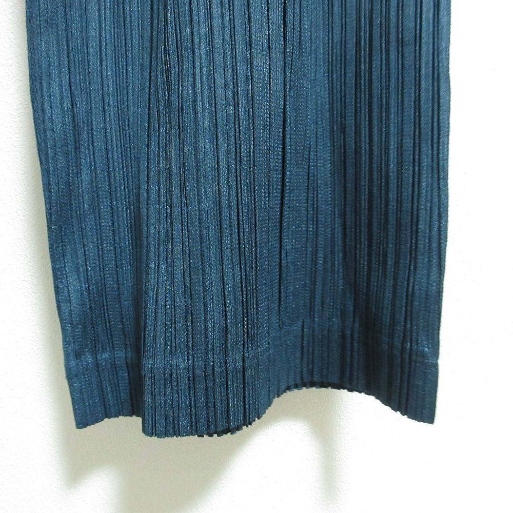 PLEATS PLEASE ISSEY MIYAKE プリーツプリーズ イッセイミヤケ イージーパンツ PP23-JF403 サイズ3 ブルー グリーン レディース 古着 WWW_NOITHATQUANGTHANH_NET