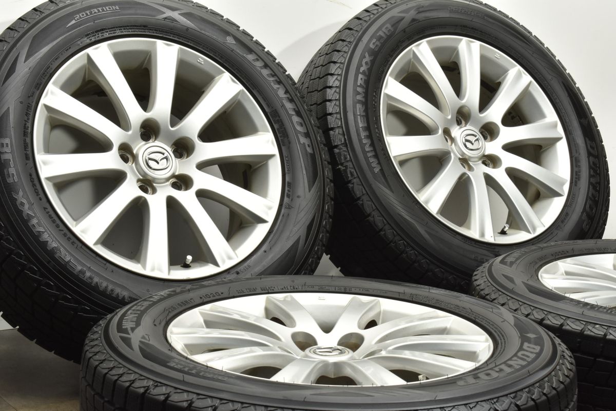 交換用に マツダ MPV 純正 17in 7J 45 PCD114.3 ダンロップ ウィンターマックス SJ8 225 60R17 MAZDA6 アテンザ 流用 ノーマル戻し