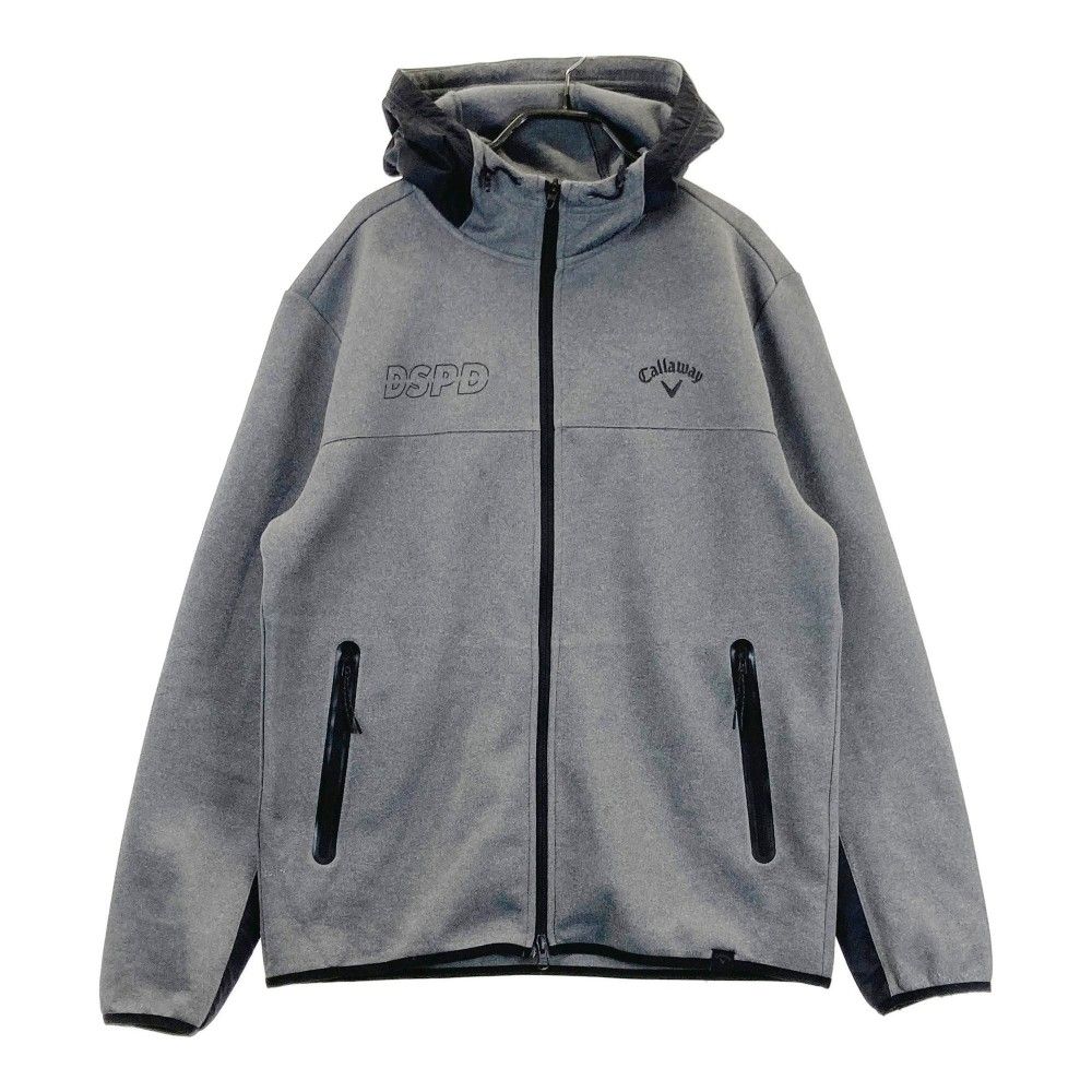 サイズ LL CALLAWAY キャロウェイ 異素材切替 長袖ジップパーカー グレー系 240101431228 ゴルフウェア メンズ ストスト
