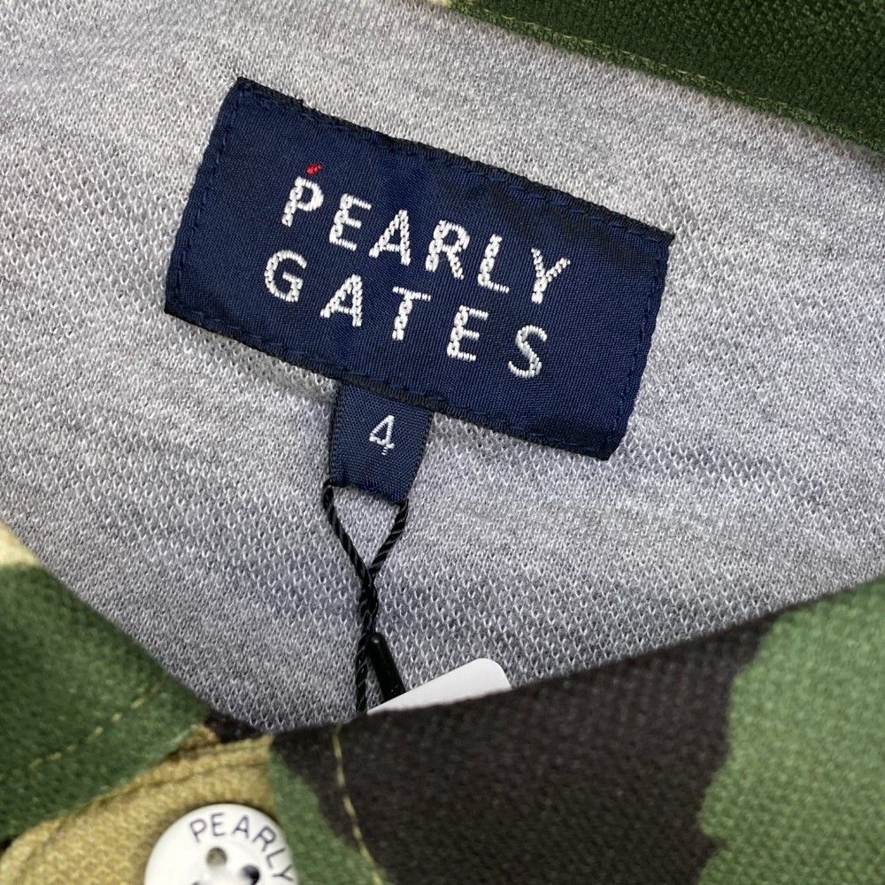 新品 パーリーゲイツ 半袖シャツ バックロゴ カーキ Mサイズ（4） サイズ：4 PEARLY GATES パーリーゲイツ 半袖シャツ カモフラ