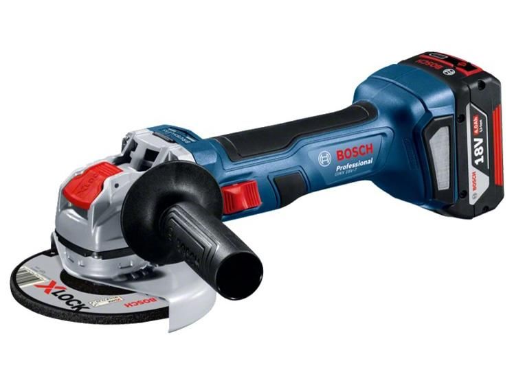 2営業日で発送 BOSCH ボッシュ Bosch Professional ボッシュ 18Vコードレスディスクグラインダー X-LOCK 本体1台 バッテリーA1850LIB 1ヶ 充電器G