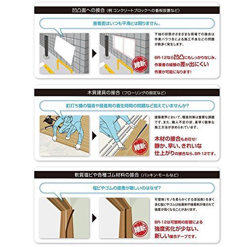 3M 超強力両面テープ VHB 接合維新 構造用接合テープ BR-12 12mm×10m-