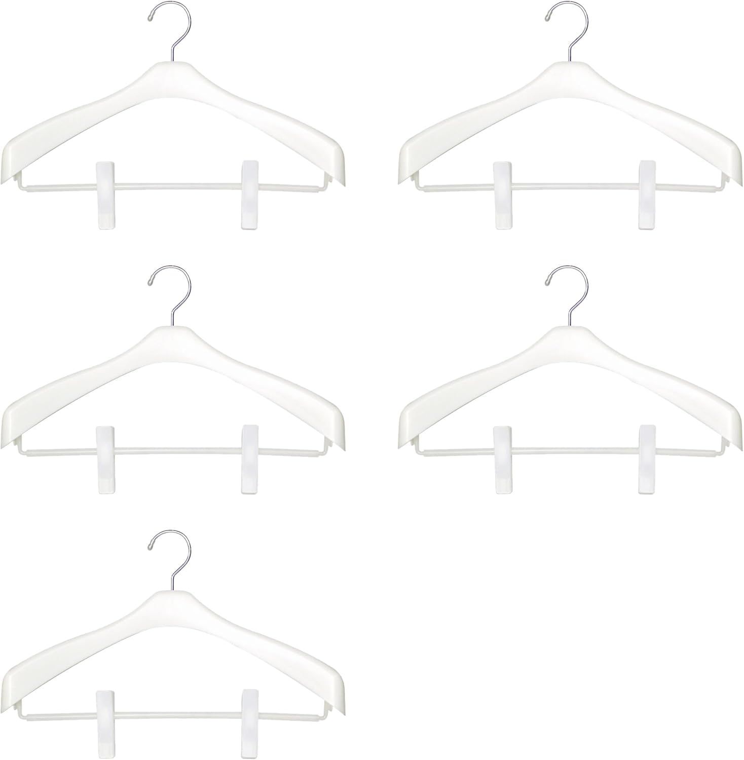 新品 シンコハンガー(Shinkohanger) 衣類用ハンガー リビド ジャケットクリップ42 5個セット パールホワイト 日本製 ラック ズボン ピンチ 洗濯 タオル スラックス バスタオル ネクタイ 頑丈 かた