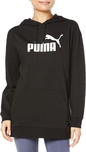 【新品・5営業日で発送】プーマ ESS_エロンゲーテッド_ロゴフーディス (588701) 色 : PUMA_BLACK サイズ : XL 