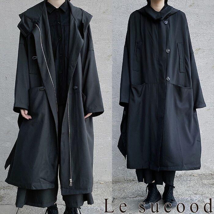 Ame no chi Hare / アメノチハレ フリルヨークコートブラック Ame