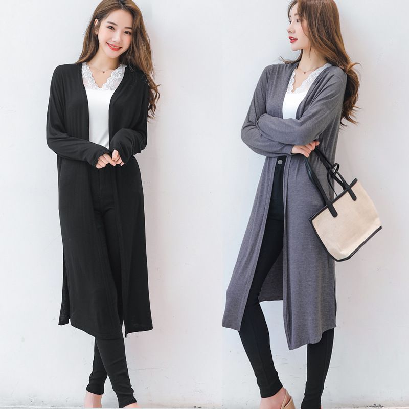 新品未使用品　無地　ロングカーディガン miniministore ロングカーディガン 長袖レディース 韓国風【ゆう