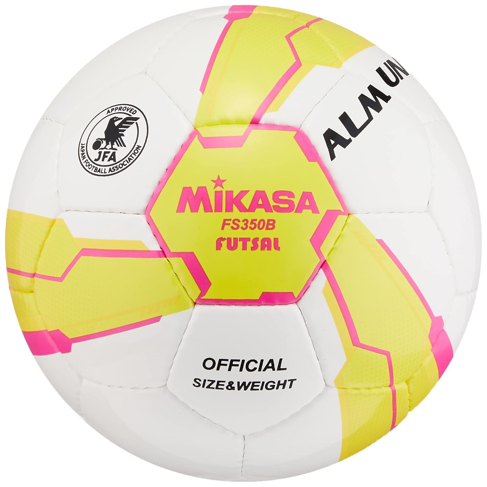 Color:イエロー/ピンク_Size:3号_Style:【検定球】手縫い ミカサ（MIKASA）フットサルボール 3号手縫い検定球 イエロー/ピンク FS350B-YP 推奨内圧0.41～0.61kgf/?