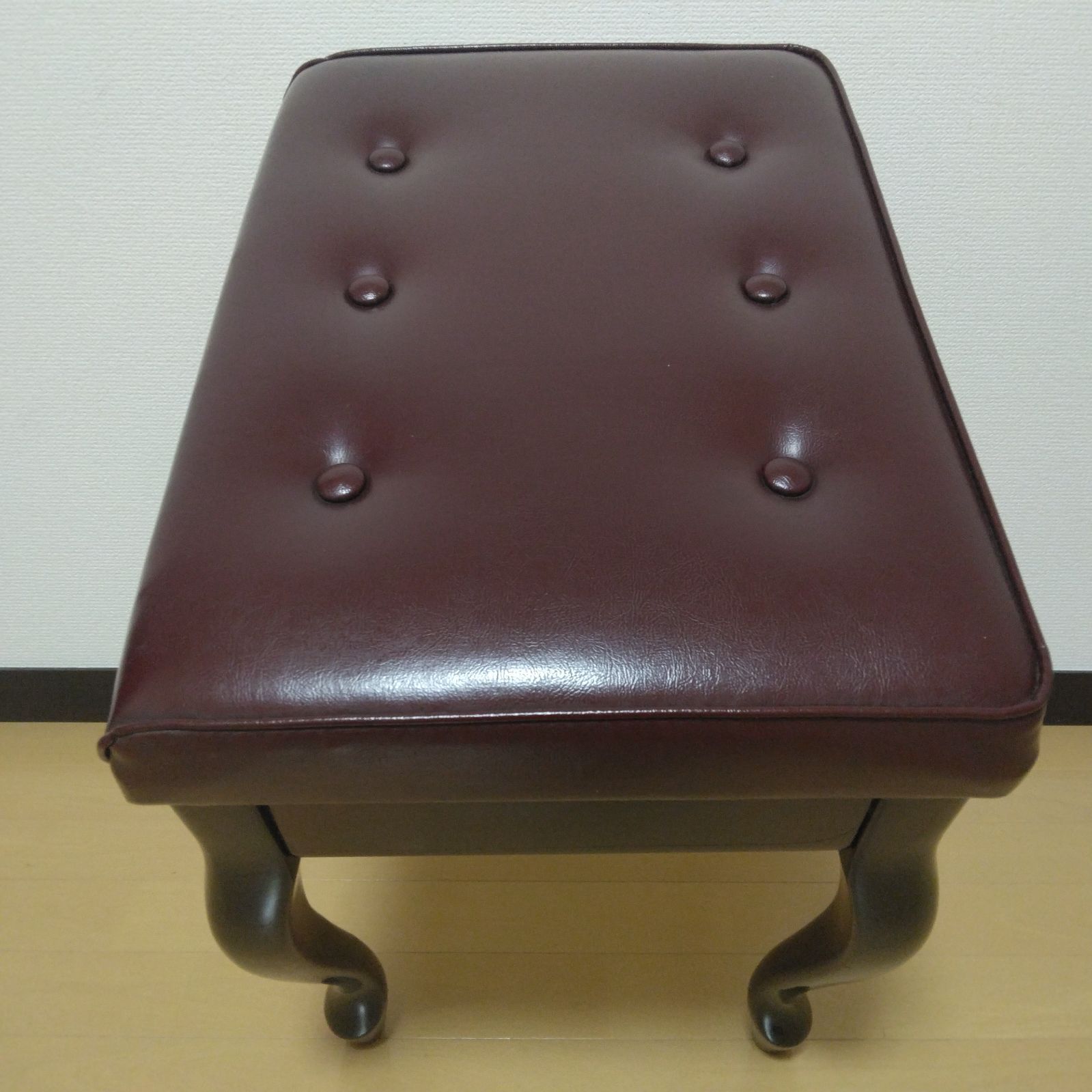 ピアノ椅子 スツール 猫脚 54×33×高さ45〜51cm 無段階昇降 収納付き ピアノ椅子 無段階高さ調節 猫足 猫脚 マホガニー系 - メルカリ
