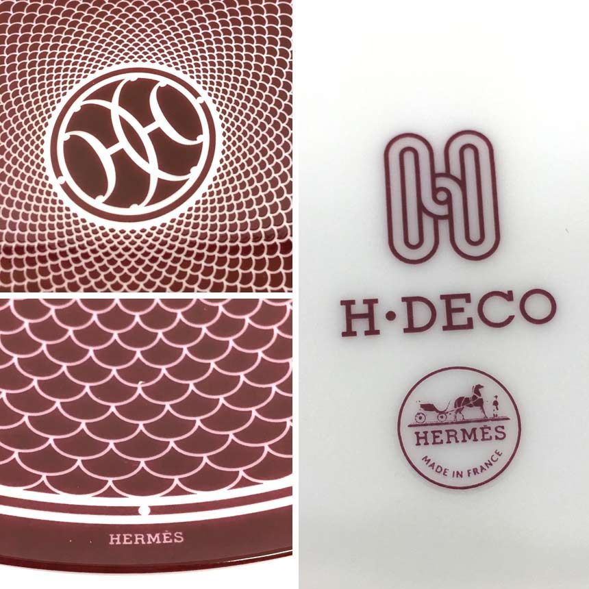 未使用 エルメス アッシュデコ ルージュ 14cm パンプレート aq10762