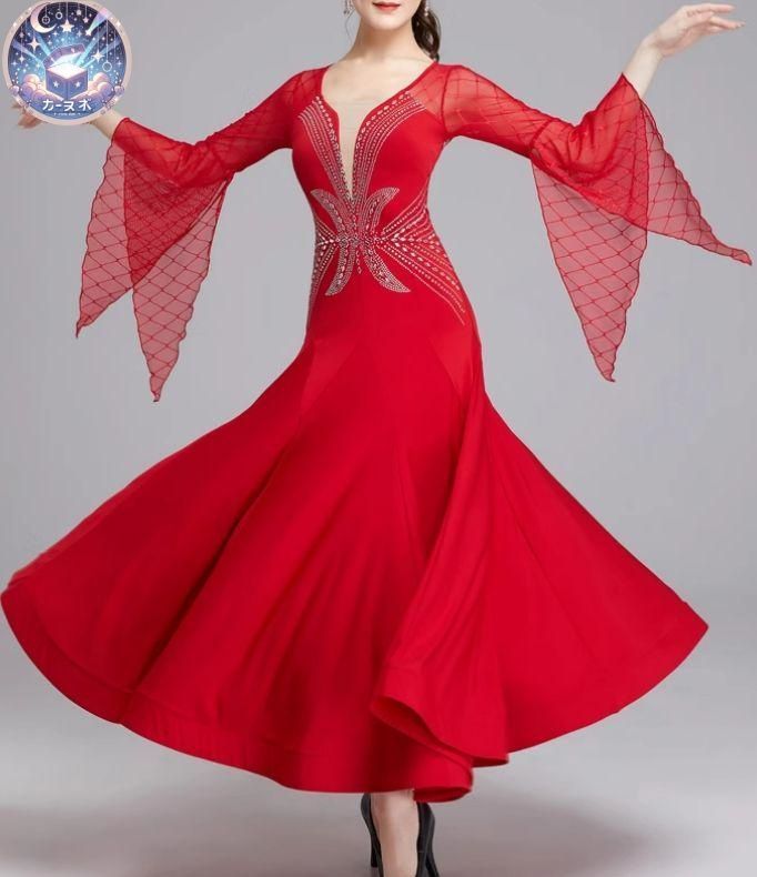 ♥ 社交ダンスドレス ラテンドレス ストーン モダンダンス オーダーメイド