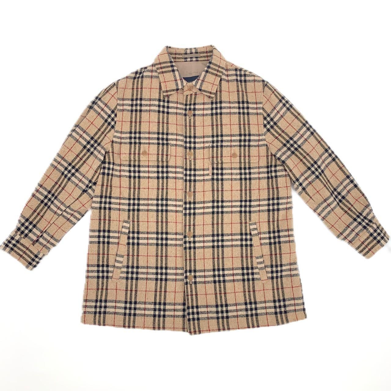 美品 BURBERRY バーバリー ノバチェック シャツ 人気色 ベージュ 