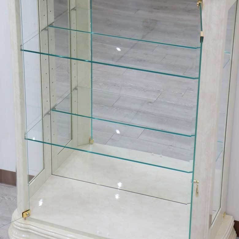 【超美品】サルタレッリ アマルフィ 2ドア スモールキュリオケース アイボリー サルタレッリ アマルフィ 2ドア スモールキュリオケース アイボリー