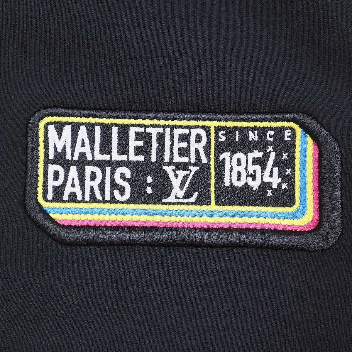 ルイヴィトン 23SS LV Jazz Mulch Logo Hoodie LV ジャズマルチロゴ フーディー ジップアップパーカー ブラック RM231 SR1 HOY32W ルイヴィトン 23SS LV Jazz Mulch Logo Hoodie LV ジャズマルチロゴ