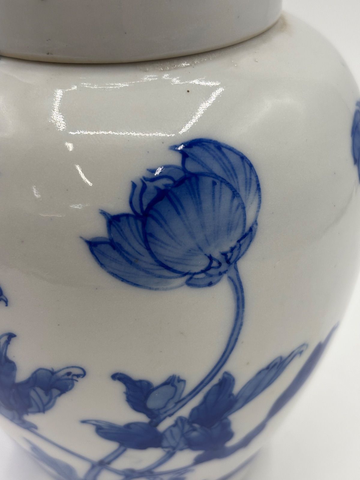 平安 艶彩 造 方円草花文　染付　茶入　茶壺 平安 艶彩 造 方円草花文 染付 茶入 茶壺 - メルカリ