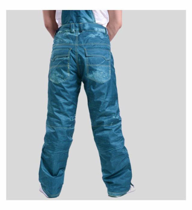 THREE WEATHER ビブパンツ　メンズM スノーボードパンツ　デニム THREE WEATHER ビブパンツ メンズM スノーボードパンツ デニム