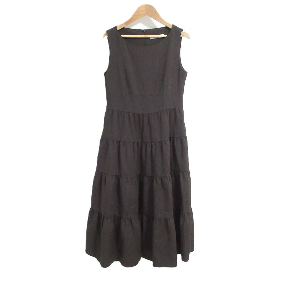 jolie mignon ふくれエアロツイル パネルラインティアードワンピース