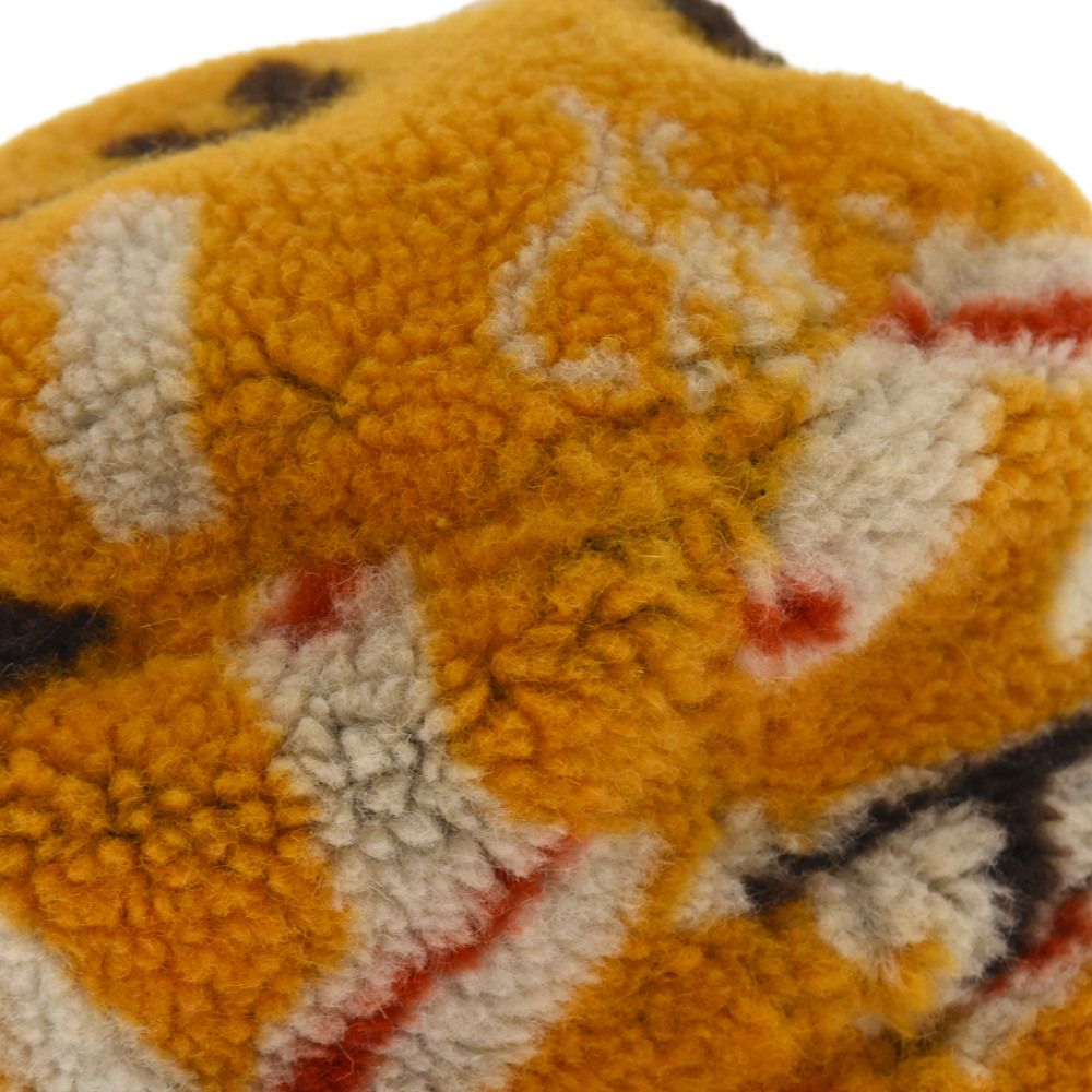 FENDI フェンディ 21AW テディファブリック ロゴ総柄バケットハット オレンジ ボア フリース FXQ801 FENDI (フェンディ) 21AW テディファブリック ロゴ総柄バケットハット