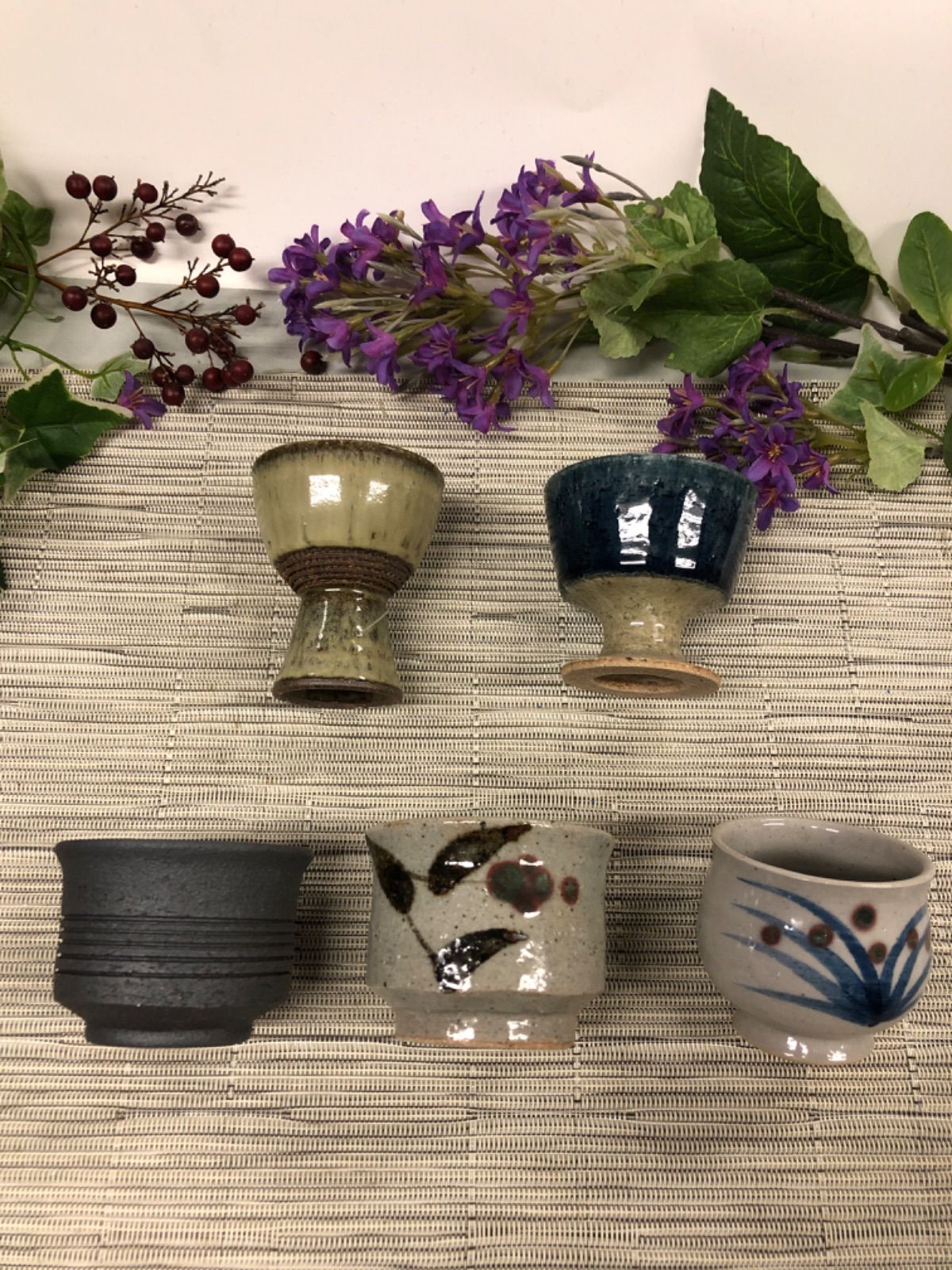 金城敏男 魚紋 湯呑茶碗 3客 金城一門 やちむん壺屋焼 金城敏男 壺屋焼