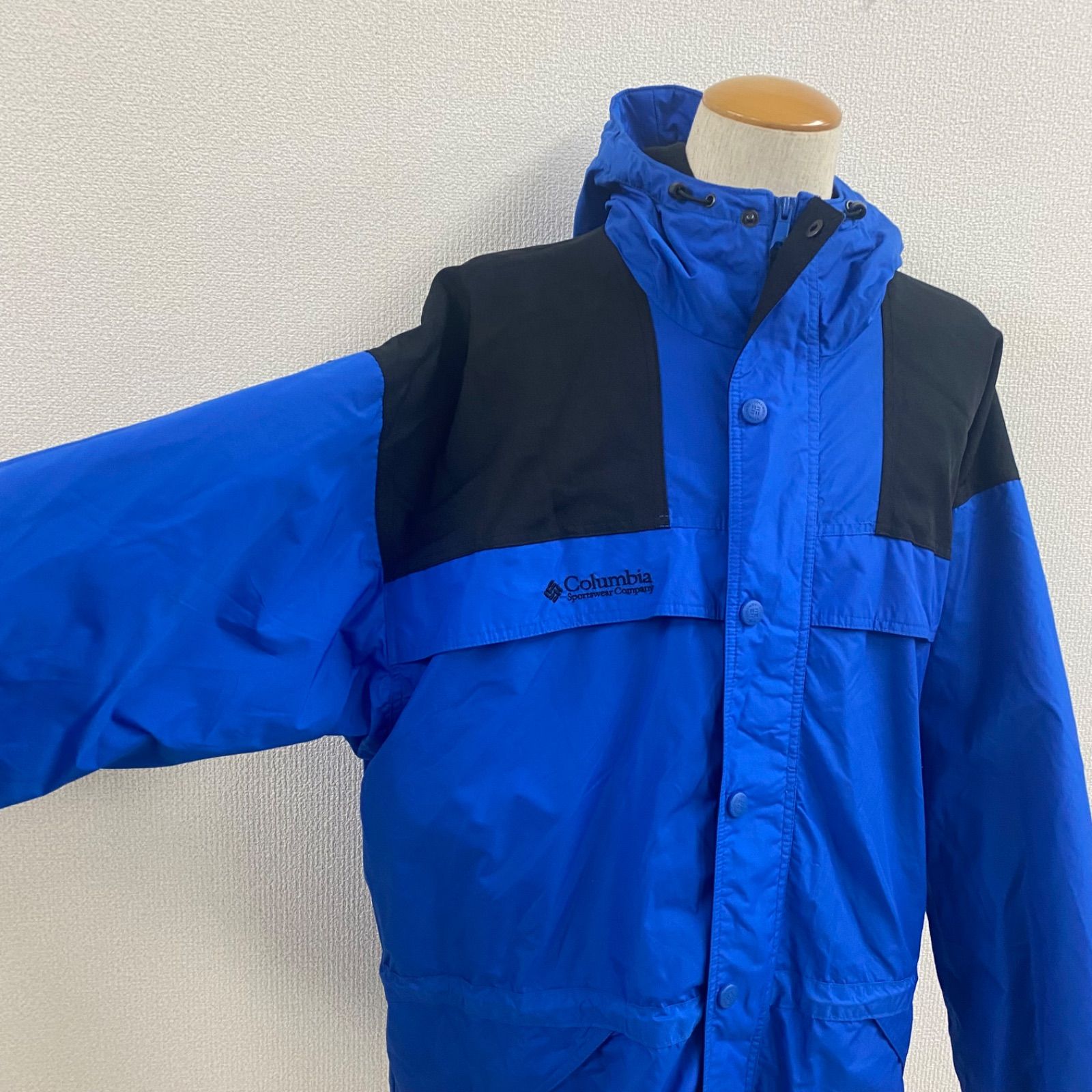 Columbia フード付きジャケット 青 Columbia コロンビア ダウンジャケット フード付き ロング