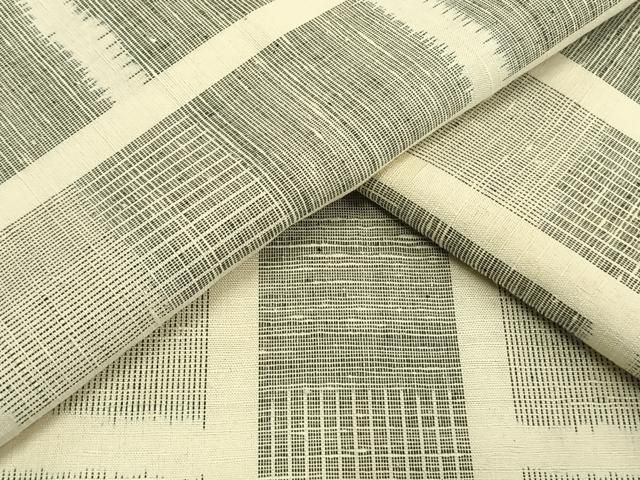 平和屋着物▽上質な紬 単衣 駒結城 色紙文 反端付き 正絹 AAAW1564fy