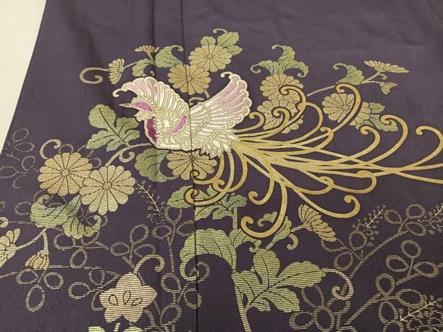 平和屋着物○本貝紫作家 西山和垣 色留袖 鳳凰菊唐草 鈴乃屋扱い 正絹  
