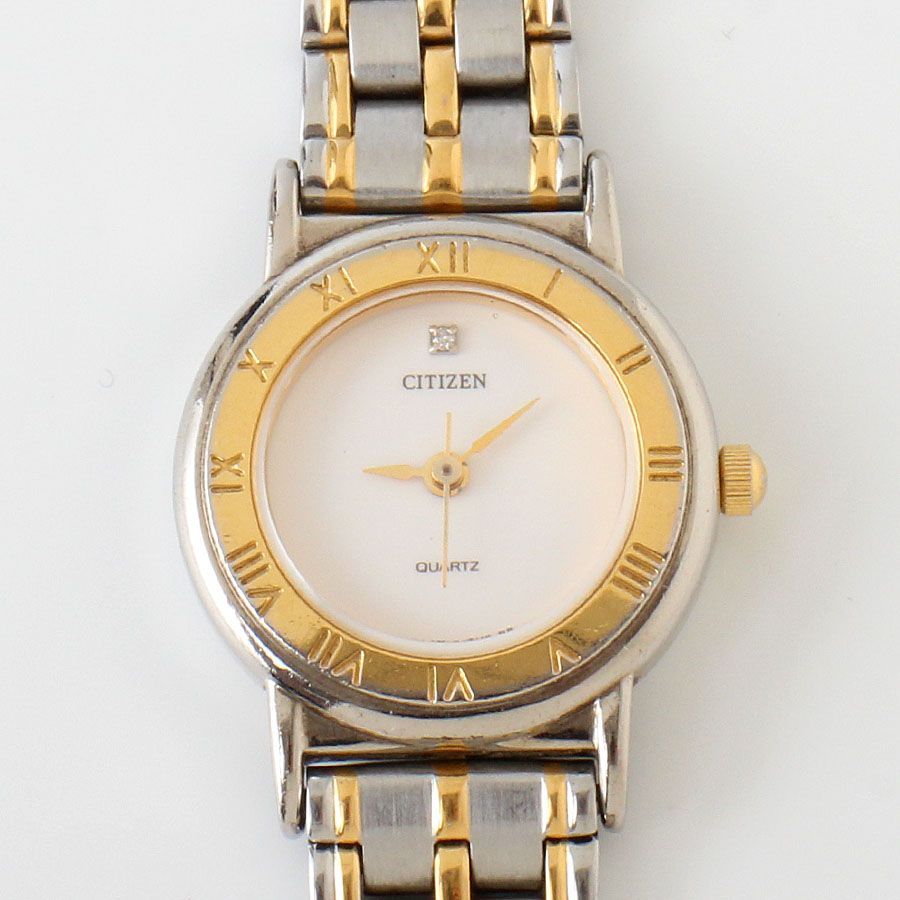 M28180 CITIZEN シチズン 腕時計 動作未確認 シルバー×ゴールド 文字盤 