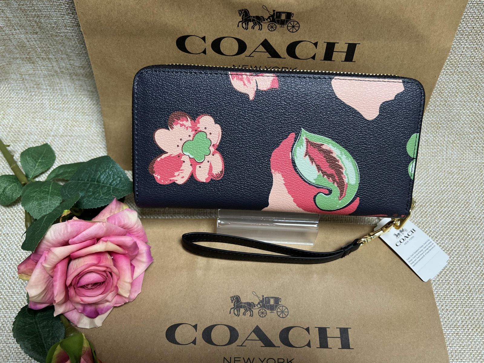 コーチ COACH 財布 長財布 アコーディオン ジップ ウォレット