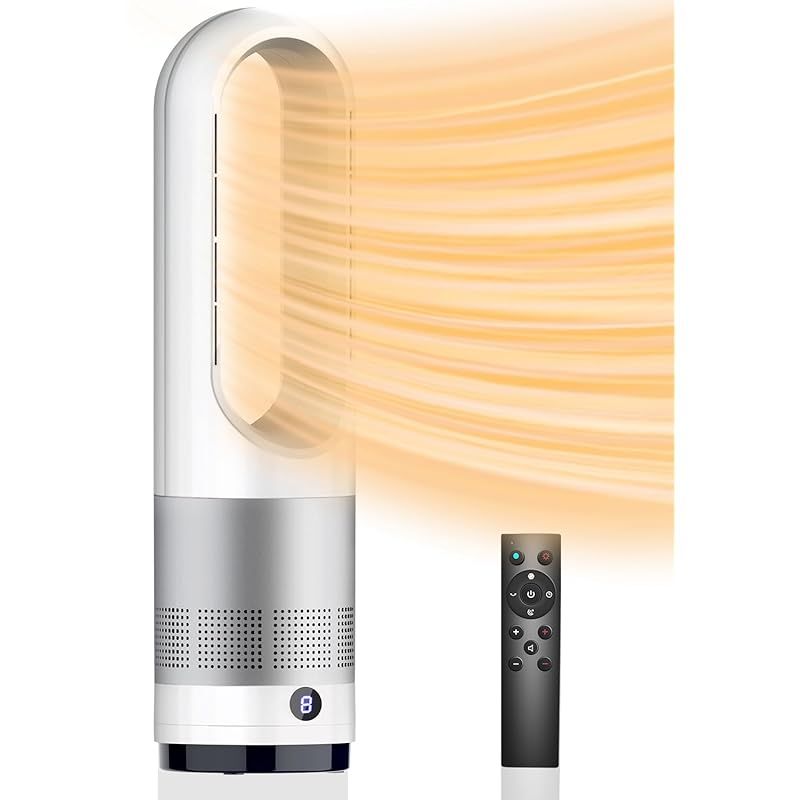 冷暖兼用 電気ファンヒーター 温風 タワー型 3段階送風 タイマー付