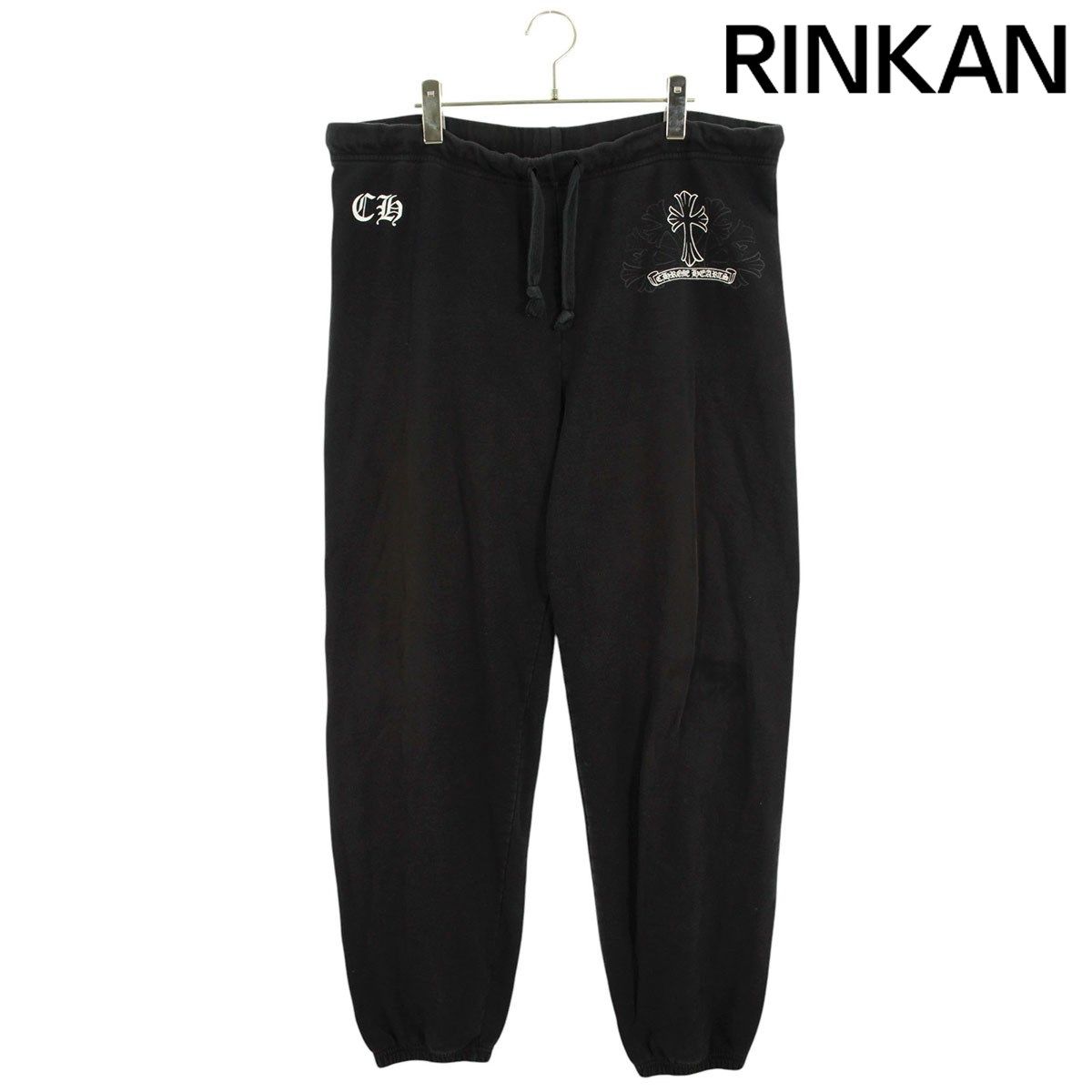 クロムハーツ SWEAT PANTS フロント/裾ロゴプリントスウェット
