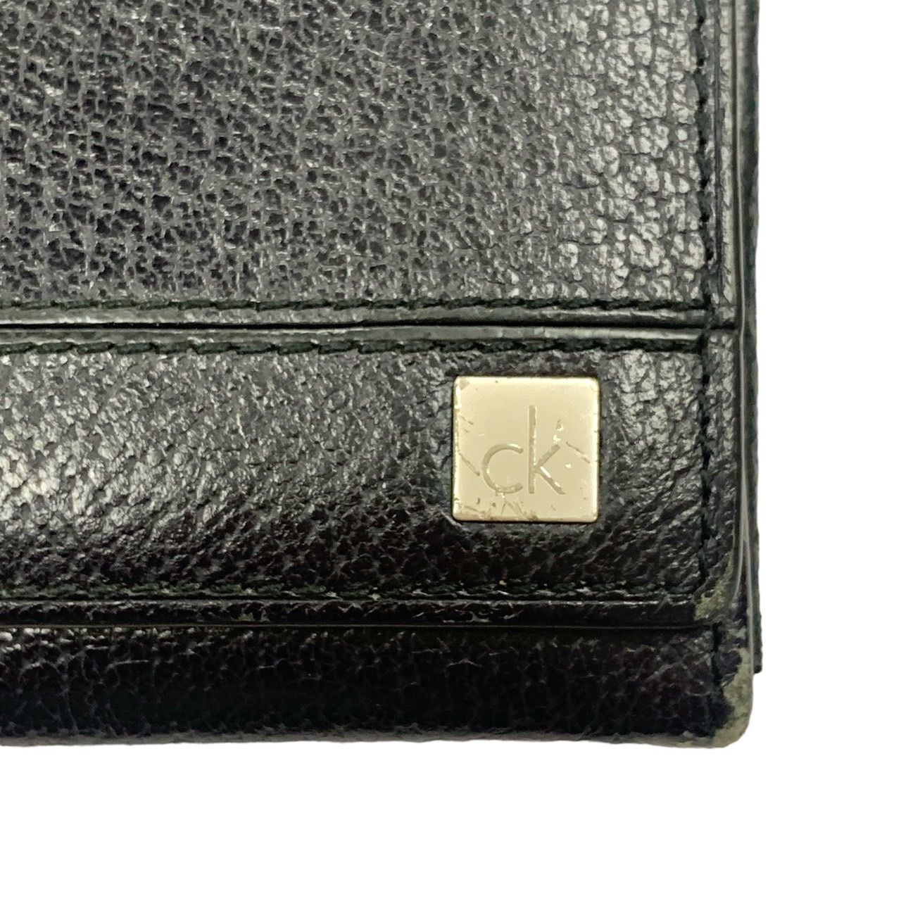  ブラック レザー 長財布　新品　カルバンクライン ck Calvin Klein カルバンクライン 二つ折り財布 ブラック